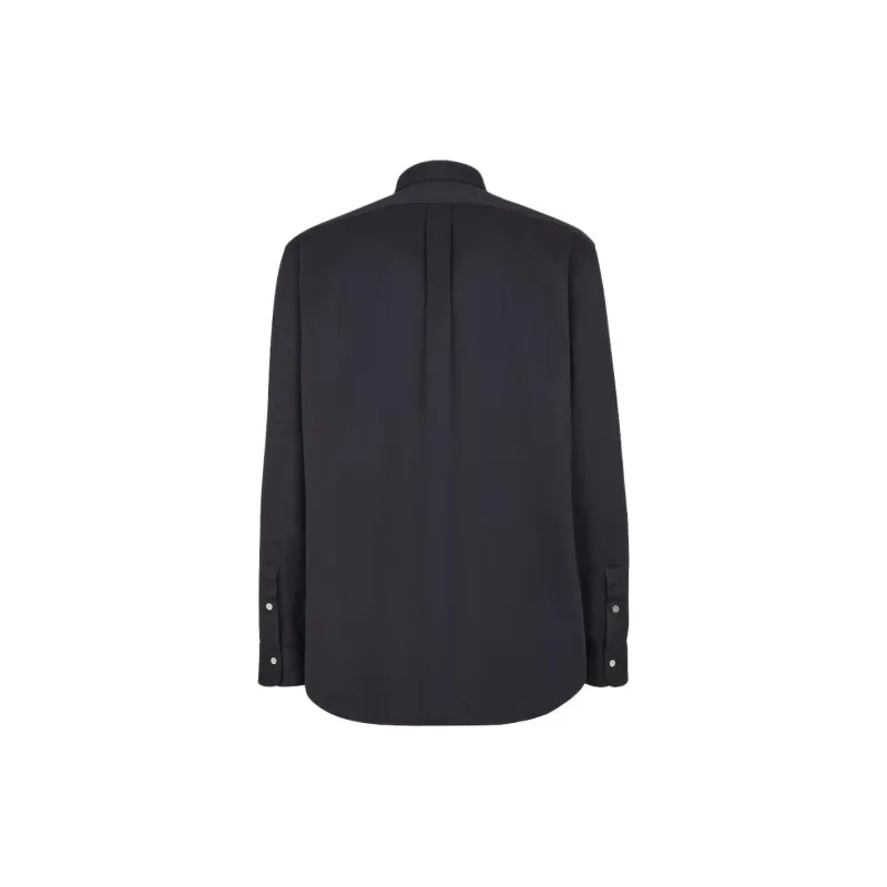 FENDI Roma Logo Patch Denim Shirt-1