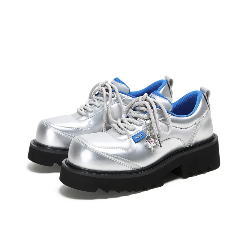 LOOKUN x ADCDAVINCI Functional Wind Series Anti Slip And Wear Resistant Height Increasing Casual Shoes Unisex Silver-2