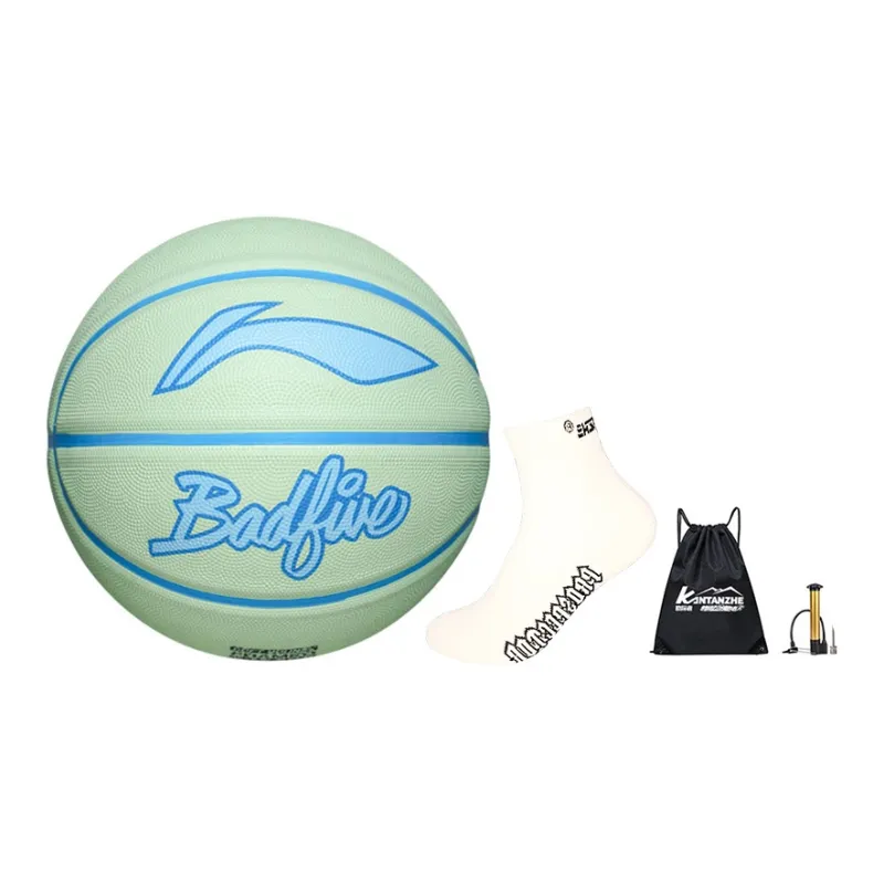 LiNing Rubber Basketball Green No. 5, No. 7 Training Unisex-11