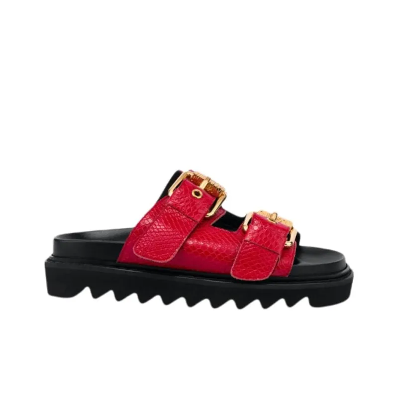 MOSCHINO Slide Slippers Women's Red-1