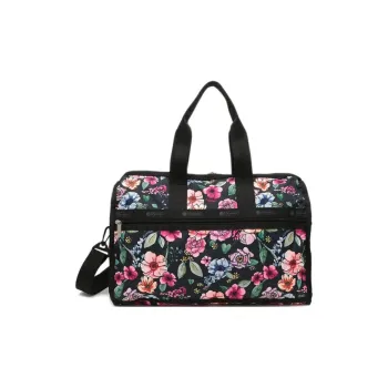 LeSportsac Polyester Boston Bag Shoulder Bag Crossbody Bag Handbag Women's Black & Multicolor