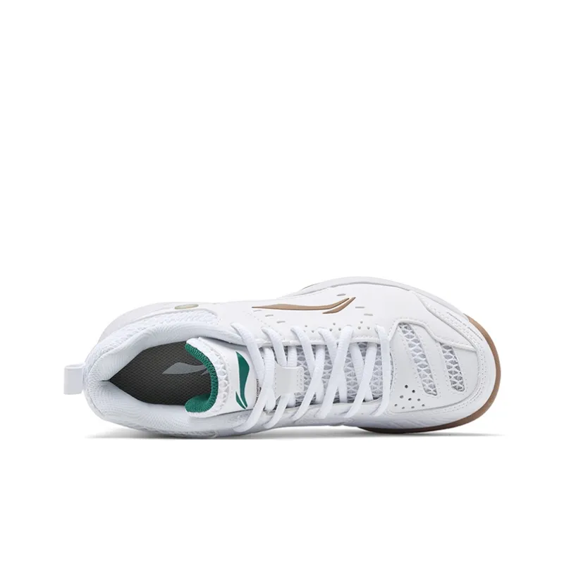 LiNing Feather Anti-Slip And Wear-Resistant Breathable Low-Top Badminton Shoes Unisex White-3