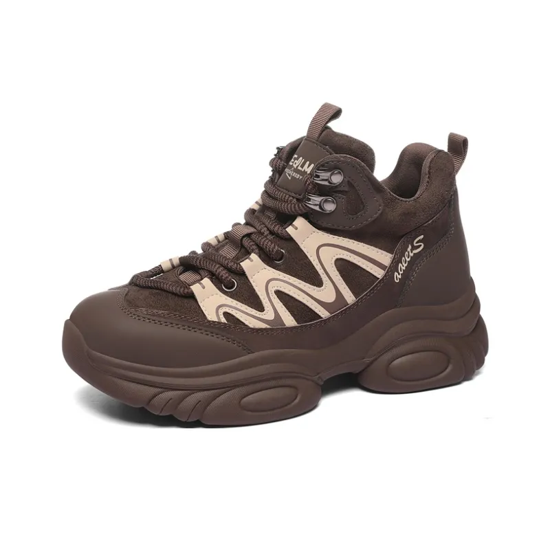 Golden Silk Rabbit Mid-Top Chunky Sneakers Women's-7