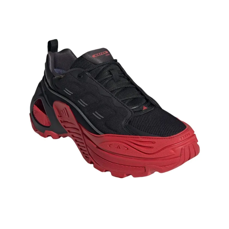 Adidas Wonder Runner Anti Slip Wear Resistant Low Top Running Shoes Men's Black Red-2