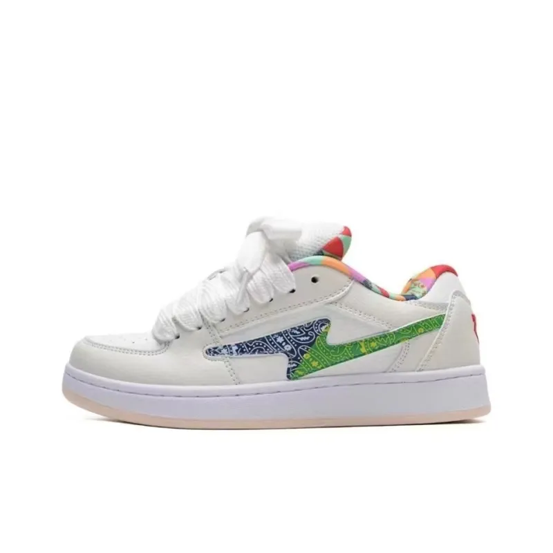 FANTASTIC XBOX Abrasion Resistant Low Top Skateboard Shoes Women's Yellow Blue-20