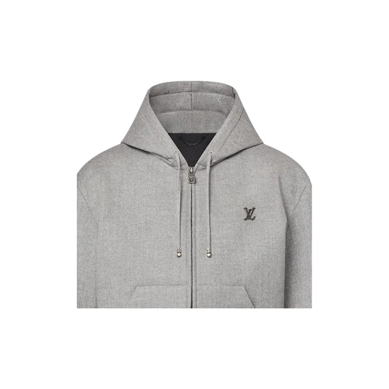 LOUIS VUITTON Tailored Technical Wool Hooded Blouson-6