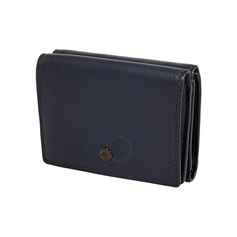 COACH Saddle Calfskin Wallet Mini Unisex Midnight-1