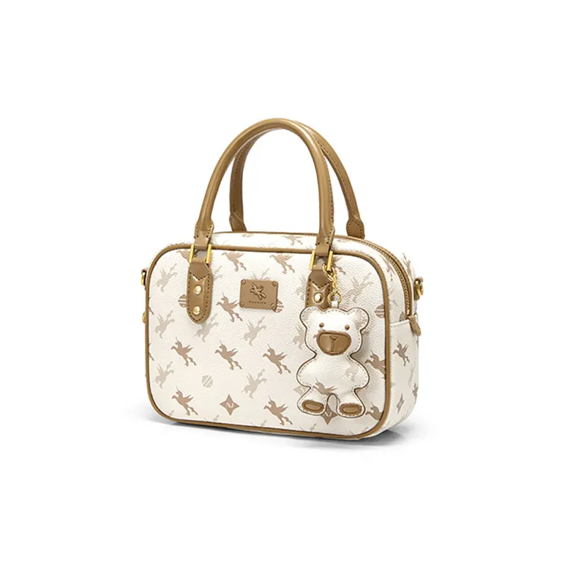 NUCELLE PVC Boston Mini Shoulder Bag Toast Bag Crossbody Bag Handbag Women's Multicolor-4