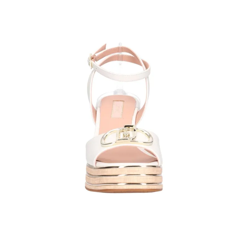 LIU·JO UOMO Karen 01 One Strap Sandals 10cm Women's White-2