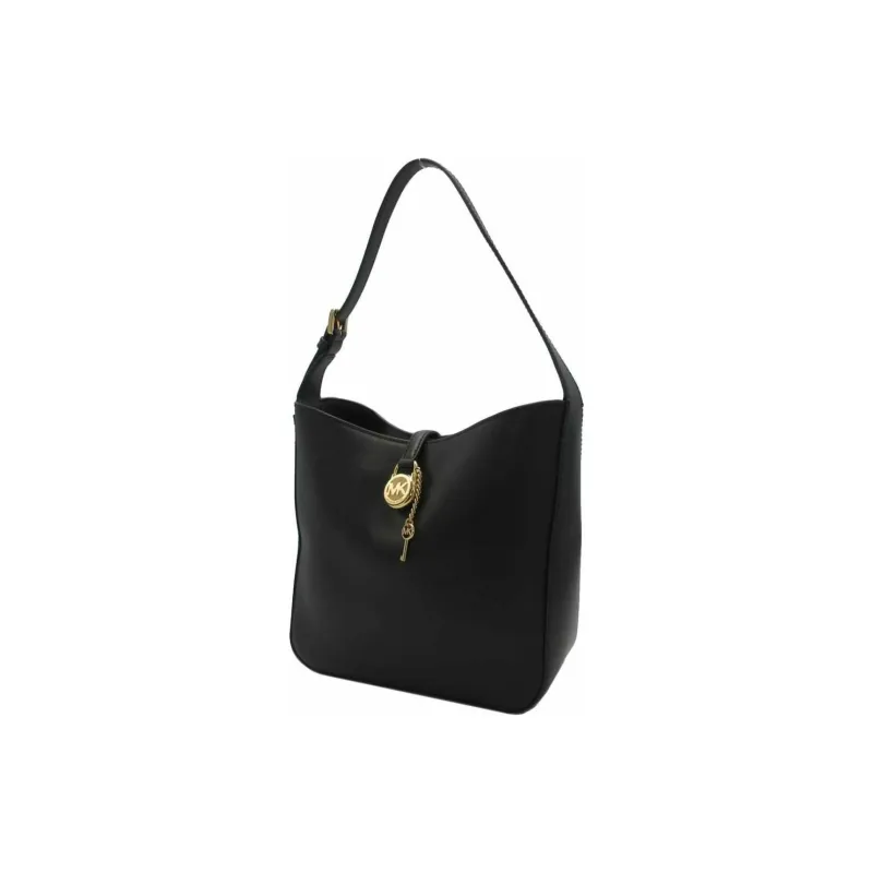 MICHAEL KORS Cow Leather Bucket Bag, Handbag, Shoulder Bag Small Size Women's Black-1