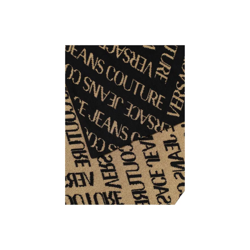 VERSACE Logo-jacquard Knitted Scarf-4
