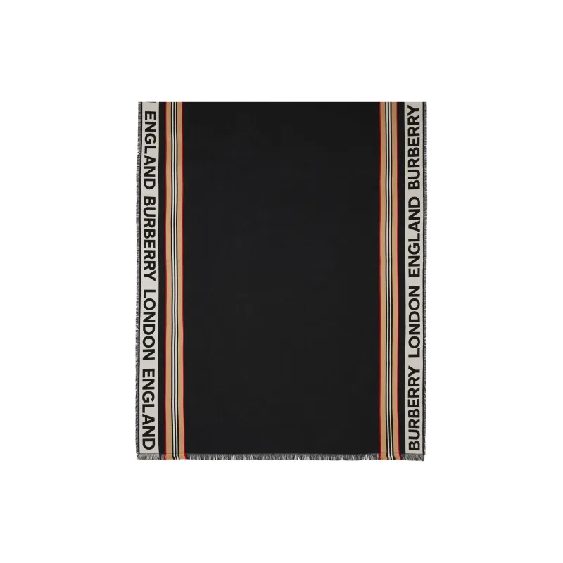 Burberry Knit Scarves Men's Black-4