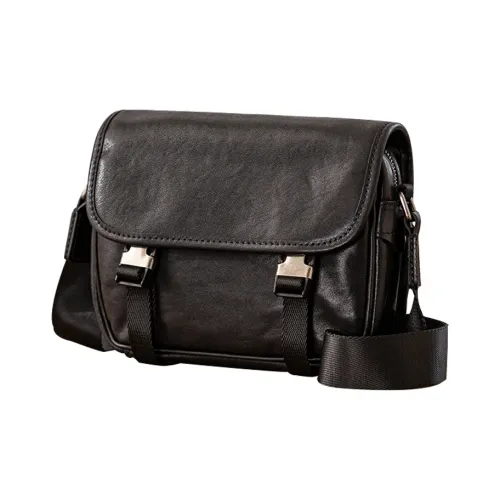 Back Step Cow Leather Messenger Bag Shoulder Bag Crossbody Bag Unisex Multicolor