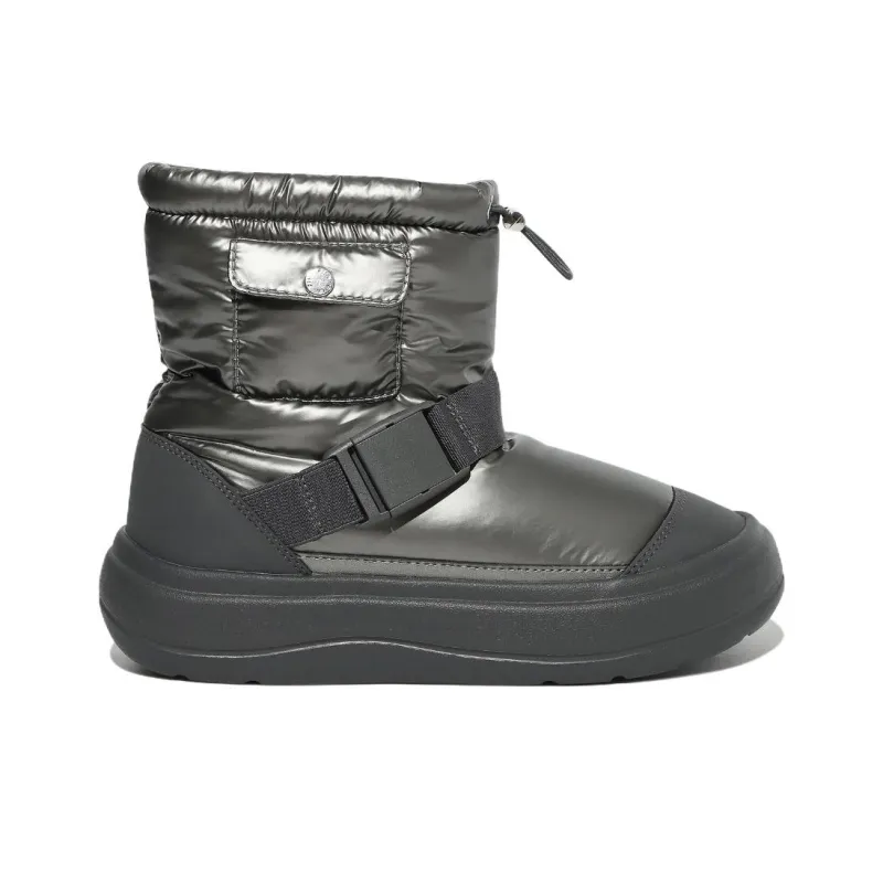 FILA Wear Resistant Slip Resistant Short Snow Boots Women's Silver Gray-1