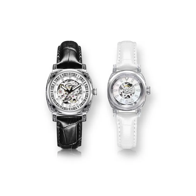 ABA Automatic Mechanical Movement Watch Unisex White Dial-0