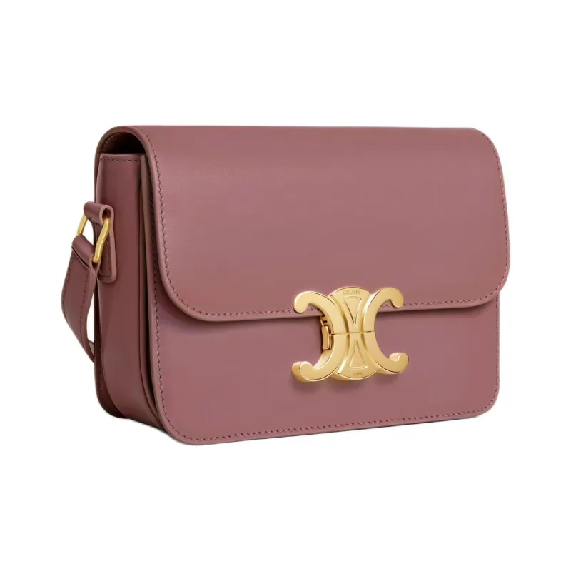 CELINE Triomphe Calfskin Shoulder Bag Crossbody Bag Women's Dried Rose-1