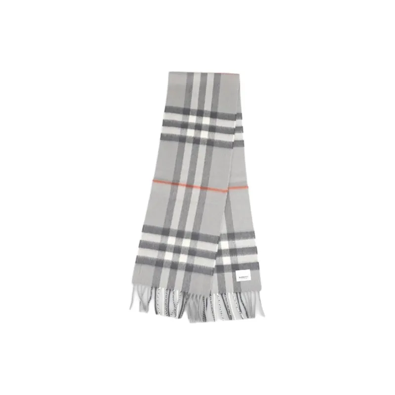 Burberry Cashmere Knit Scarves Kids' Gray-1