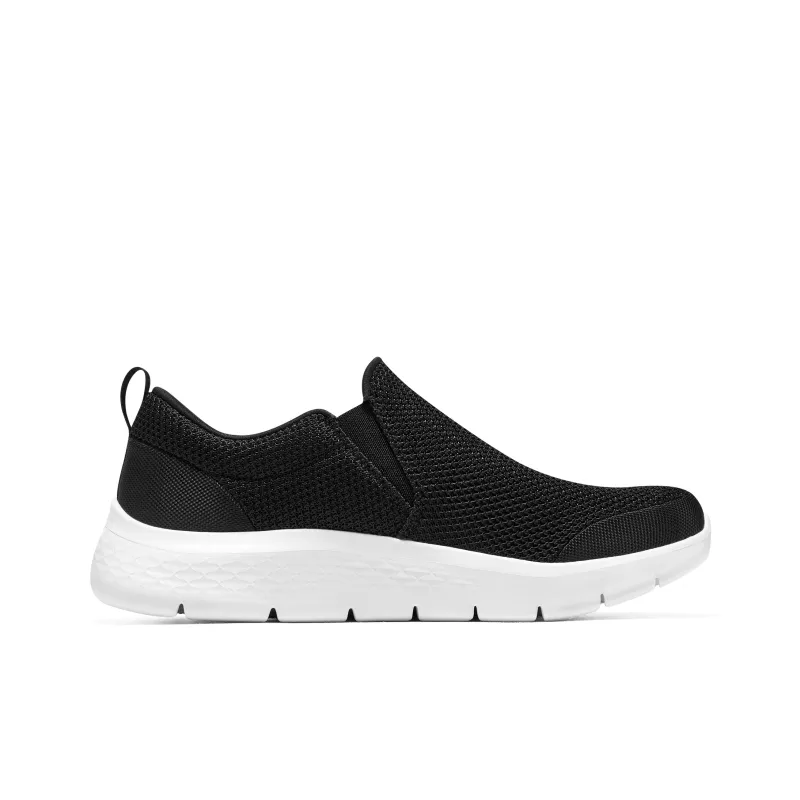 Skechers Go Walk Fle Cushioned Slip-Resistant Low-Top Casual Shoes Men's Black White-5