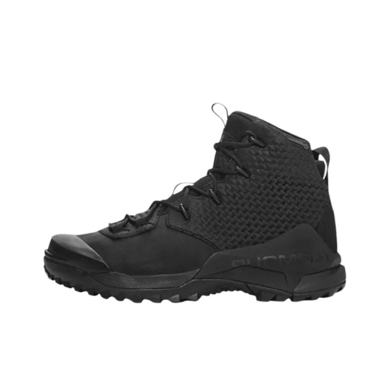 Under Armour Anti Slip Wear Resistant Mid Top Hiking Shoes Men's Black-0