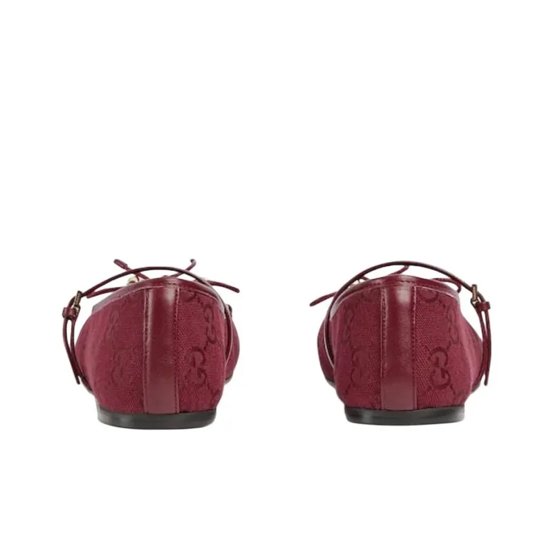 GUCCI Horsebit Casual Single Shoes Women's Red-4