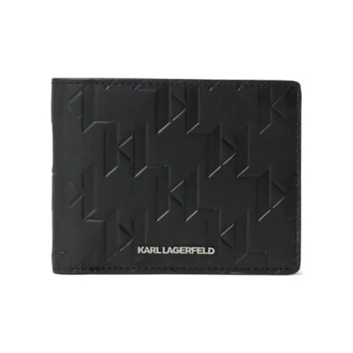 KARL LAGERFELD Polyurethane Wallet Mens Gray