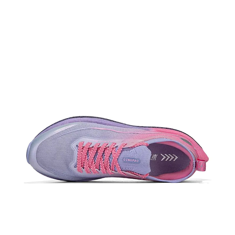Qing Pao Running Shoes Men Low Top Purple Pink-3