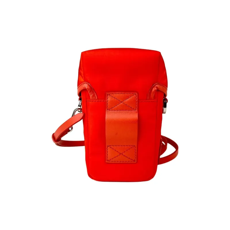 MCM Nylon Crossbody Bag, Shoulder Bag Mini Women's Orange Red-3