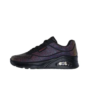 Skechers Uno Anti Slip Wear Resistant Low Top Casual Running Shoes Women's Black