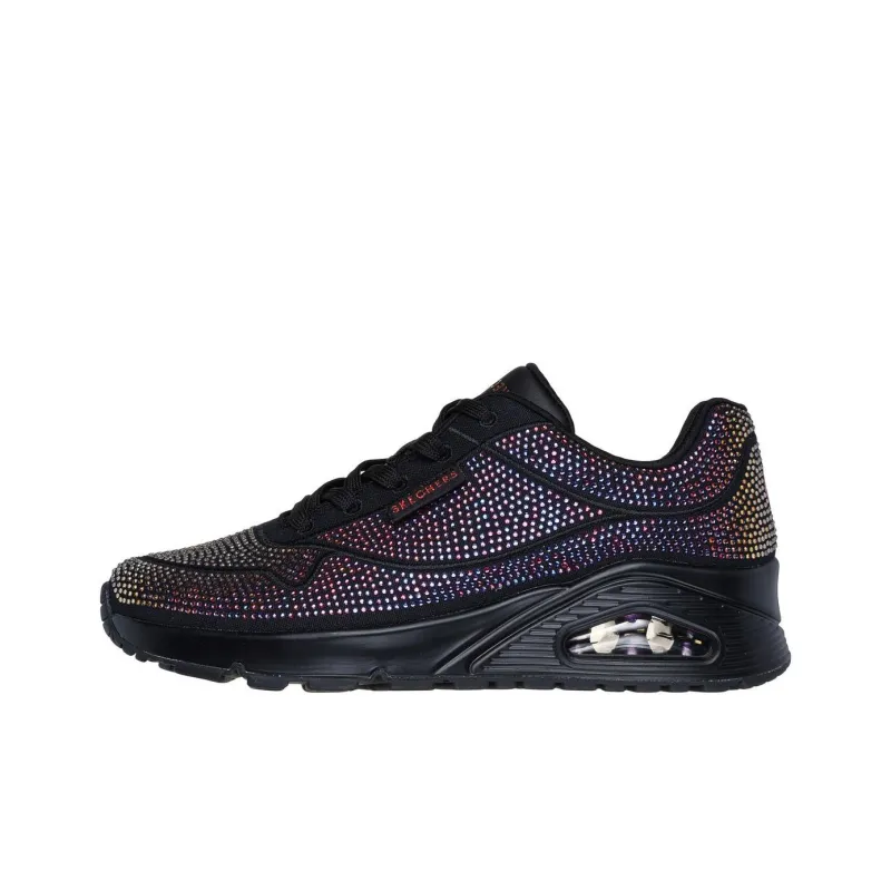 Skechers Uno Anti Slip Wear Resistant Low Top Casual Running Shoes Women's Black-0