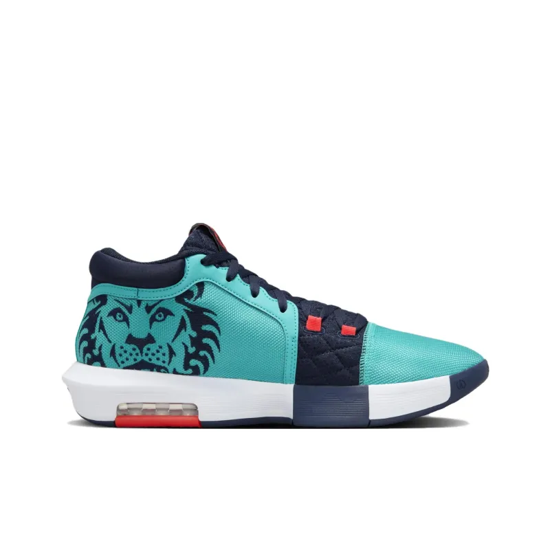 Nike Witness 8 Anti Slip Wear Resistant Mid Top Basketball Shoes Unisex Turquoise-1