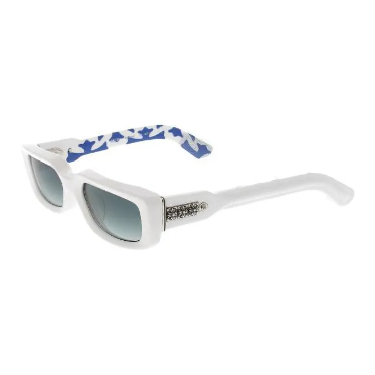 Chrome Hearts Square Sunglasses Unisex White-0