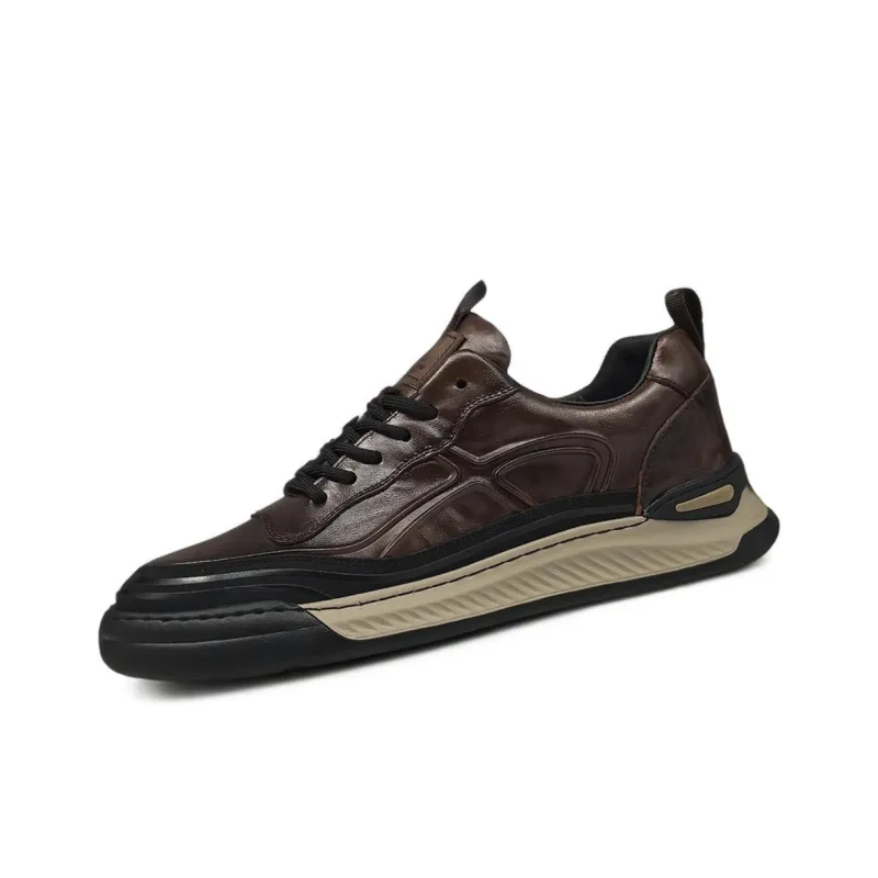 Devanro Moisture-Wicking Height Increasing Wear-Resistant Breathable Slip-Resistant Low-Top Skateboard Shoes Men's-5