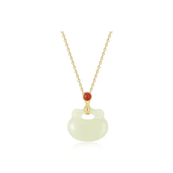 WEITIANXUAN Hetian Jade Necklaces White Jade/Pale Greenish White Jade Women's