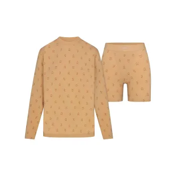 SKIMS FW24 BOYFRIEND LONG SLEEVE T SHIRT AND BOXER SET Pajama Set Unisex