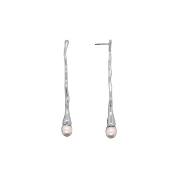Amame 925 Sterling Silver Stud Earrings Women's Silver