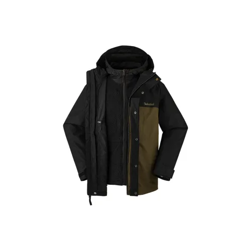Timberland Windbreaker Jacket Men's Black Dark Olive
