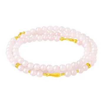 Lao Feng Xiang Hetian Jade Bracelets Dusty Pink Women's
