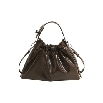 FAMAN PU Crossbody Bag, Shoulder Bag Women's Coffee/Black/Burgundy