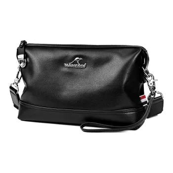 Ceion Keust Cow Leather Crossbody Bag Men's Black