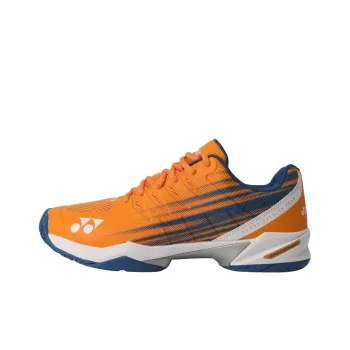 YONEX Slip Resistant Low Top Tennis Shoes Unisex Orange Navy Blue