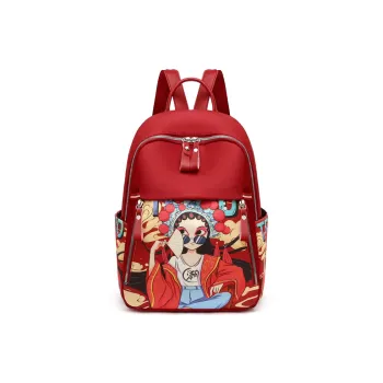 DALO Oxford Backpack Women's Red/Green/Black/Pink