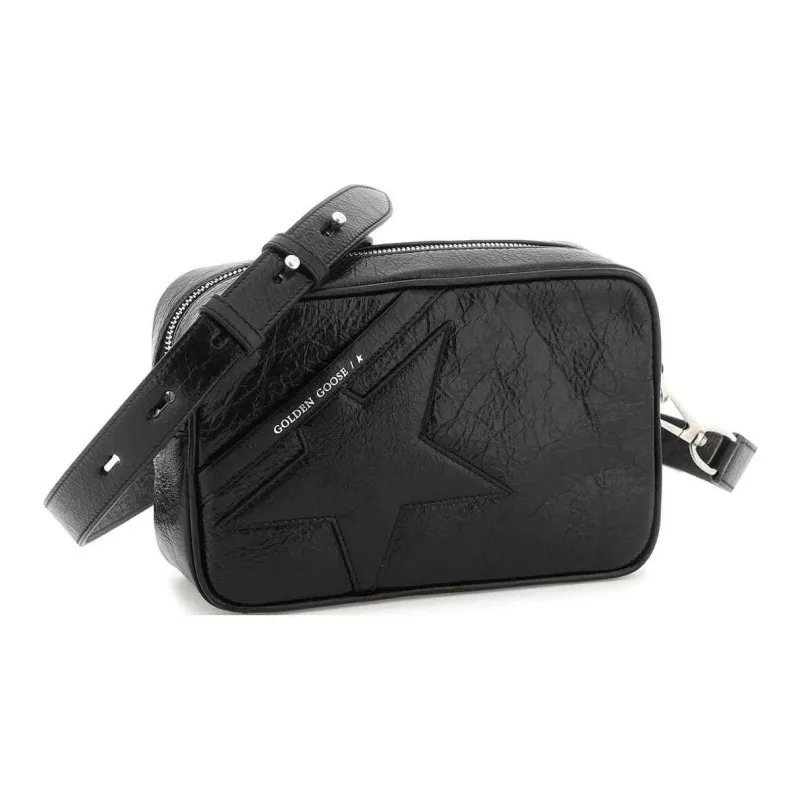 Golden Goose Lambskin Shoulder Bag Crossbody Bag Women's Black-1