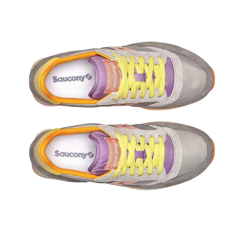 Saucony Jazz Triple Anti Slip Wear Resistant Low Top Casual Shoes Women's Gray Purple-3
