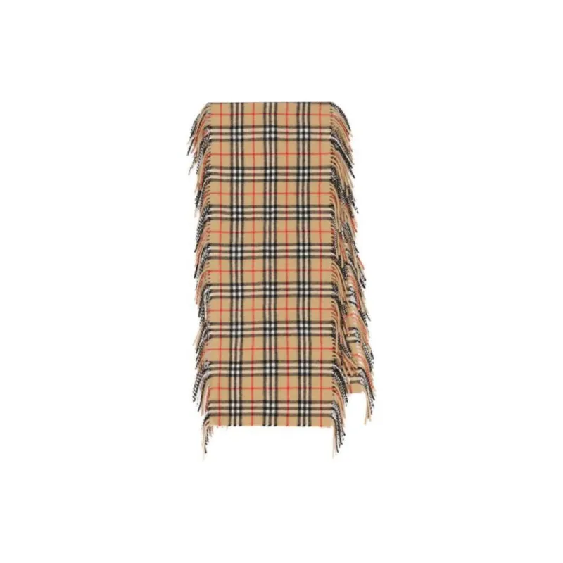 Burberry Checked Fringed Edge Scarf-2