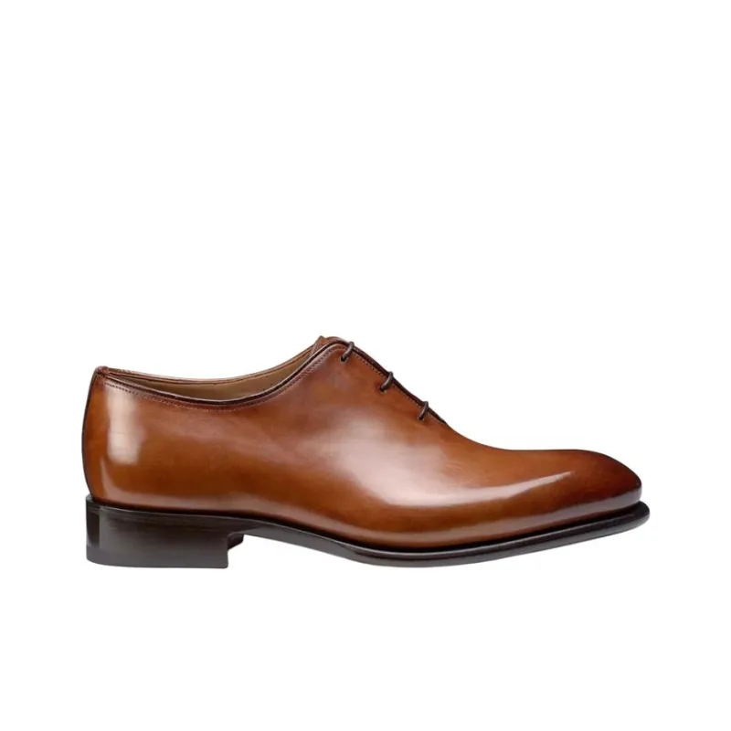 Santoni Almond-toe Leather Derby Shoes-1