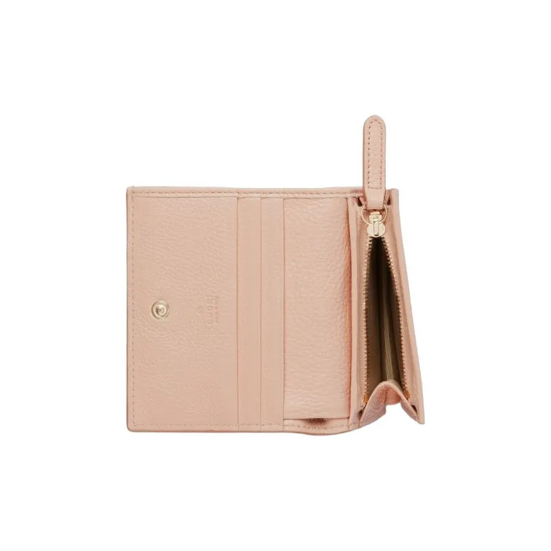 GUCCI Leather Wallet Mini Women's Light Pink-5