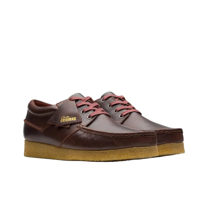 Clarks Wallabee Casual Shoes Men's Deep Red-2