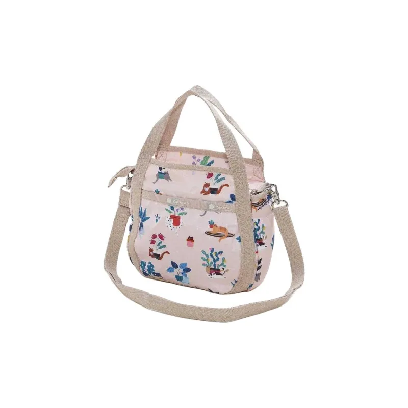 LeSportsac Polyester Shoulder Bag Crossbody Bag Handbag Small Size Women's Beige & Multicolor-0