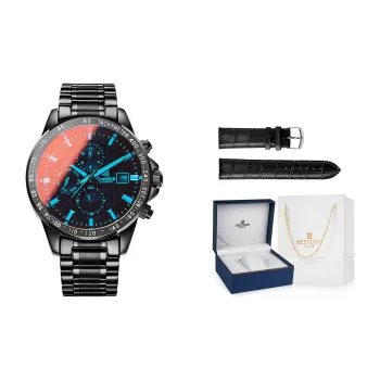Bestdon Automatic Mechanical Movement Stainless Steel Watchband Watch Men's Watches Black Dial
