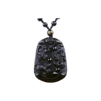 Strange Snow Obsidian Necklaces Unisex